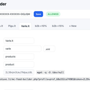 WC Feed Builder – lengvas, modulinis ir itin galingas pigu XML, varle XML, kainos XML, kaina24 XML srautų generatorius WooCommerce parduotuvėms